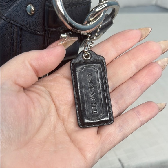 Coach Black Leather Zoe Hobo Shoulder Bag with Silver Hardware - Picture 7 of 9